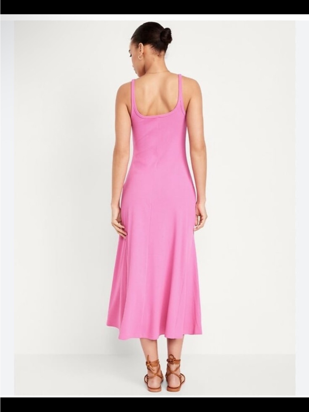 Pink Ribbed Knit Sleeveless Maxi Dress - Old Navy, Size M